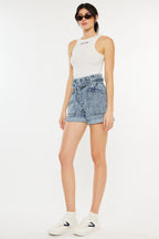 Kan Can Ultra High Rise Paperbag Denim Shorts
