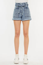 Kan Can Ultra High Rise Paperbag Denim Shorts