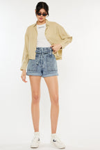 Kan Can Ultra High Rise Paperbag Denim Shorts