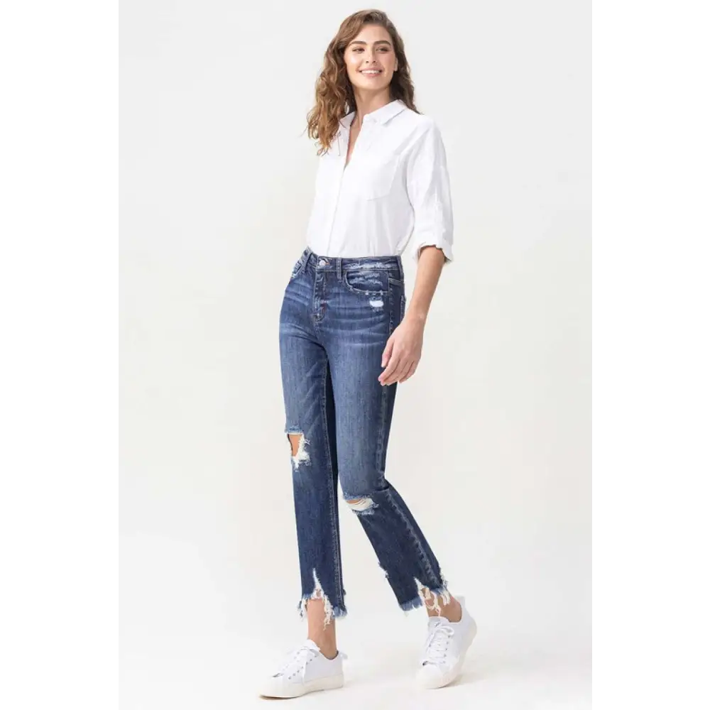 Lovervet Jackie High Rise Crop Straight Jeans – Flattering, Comfy & Chic