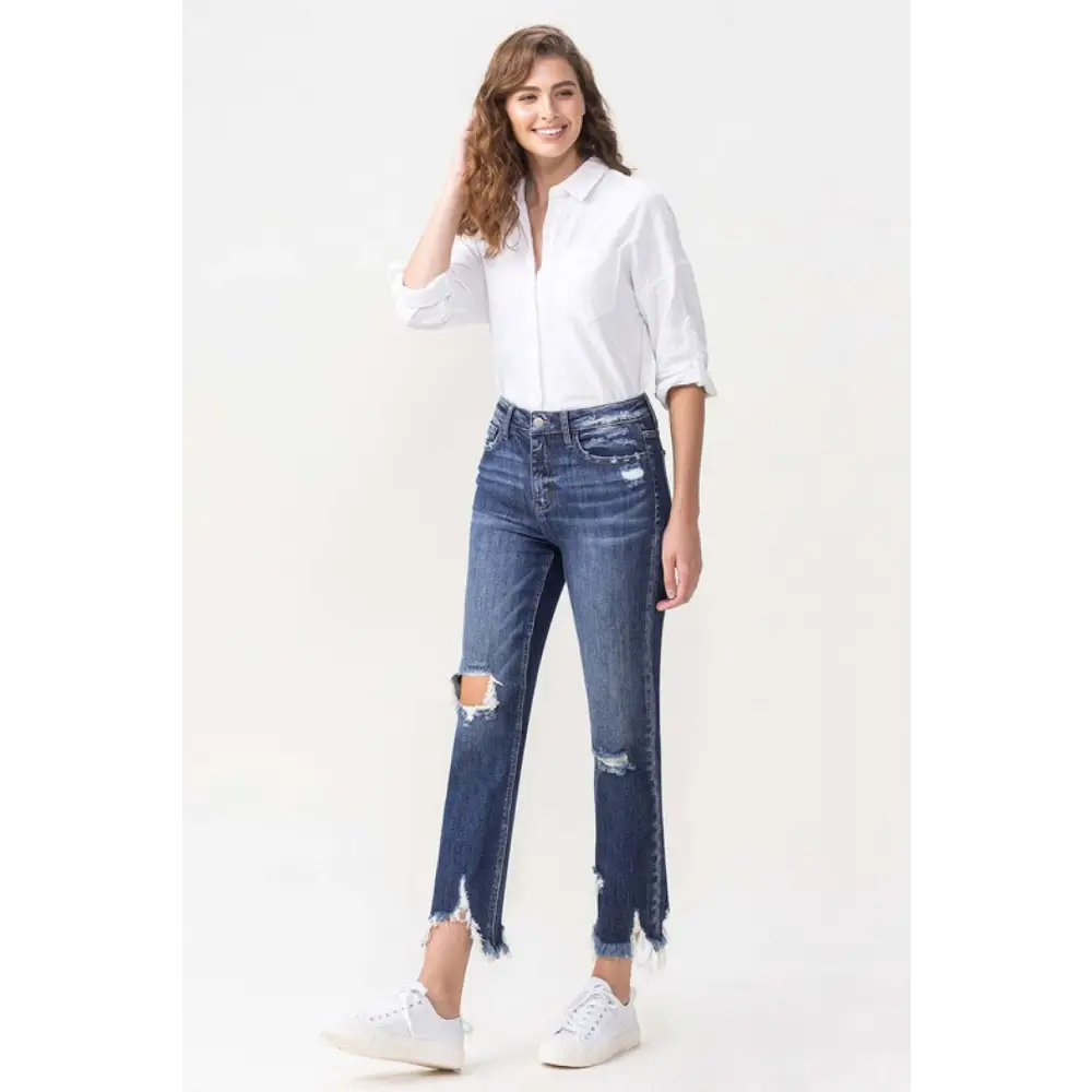 Lovervet Jackie High Rise Crop Straight Jeans – Flattering, Comfy & Chic