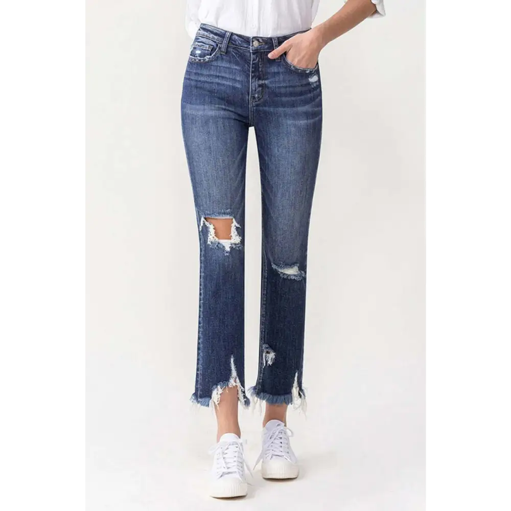 Lovervet Jackie High Rise Crop Straight Jeans – Flattering, Comfy & Chic