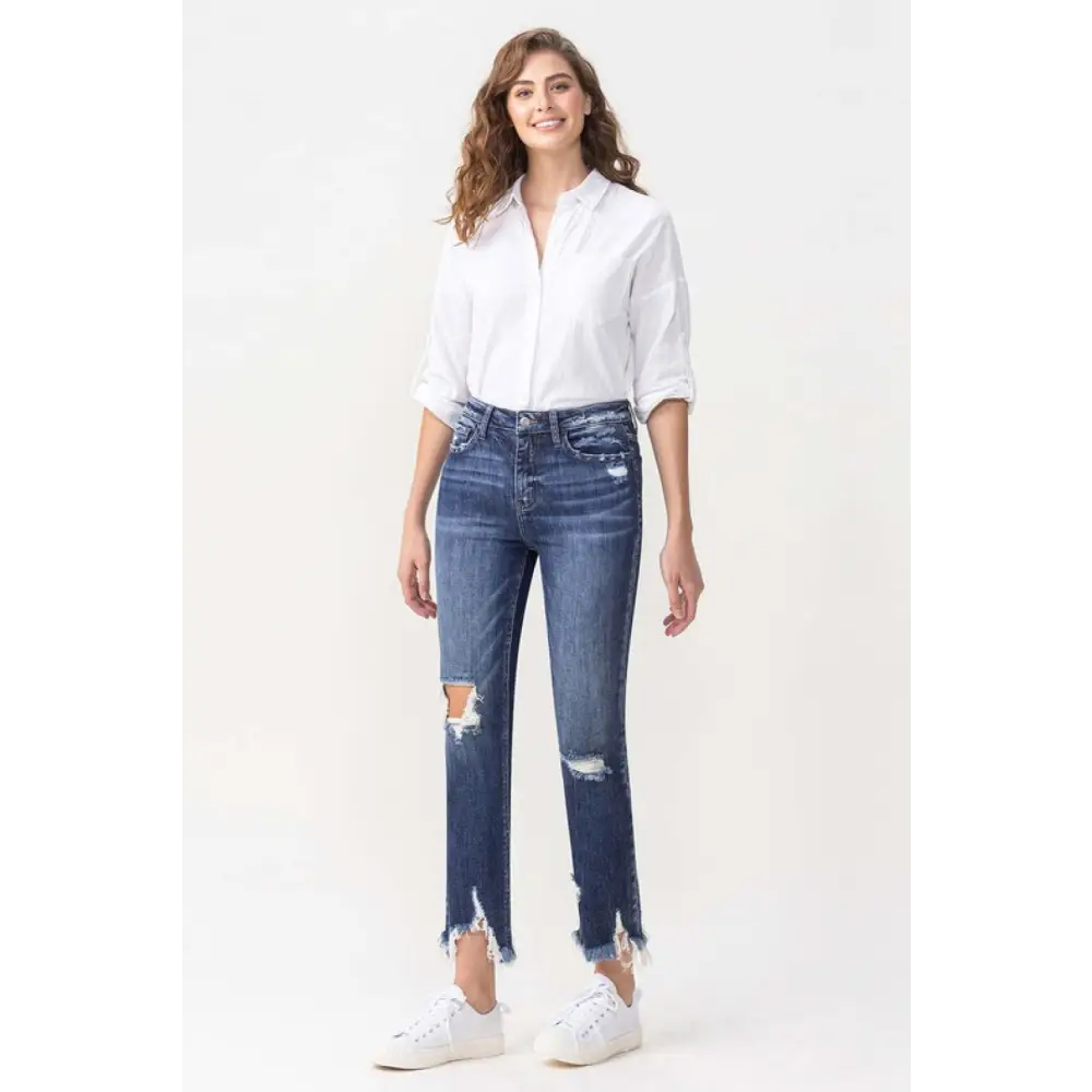 Lovervet Jackie High Rise Crop Straight Jeans – Flattering, Comfy & Chic
