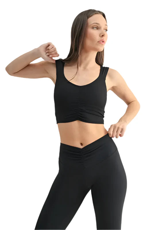 MONO B Ruched Front Active Tank