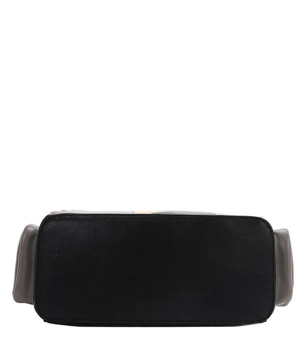 Nicole Lee USA Eco-Leather Handbag with Side Pockets