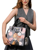 Nicole Lee USA Eco-Leather Handbag with Side Pockets