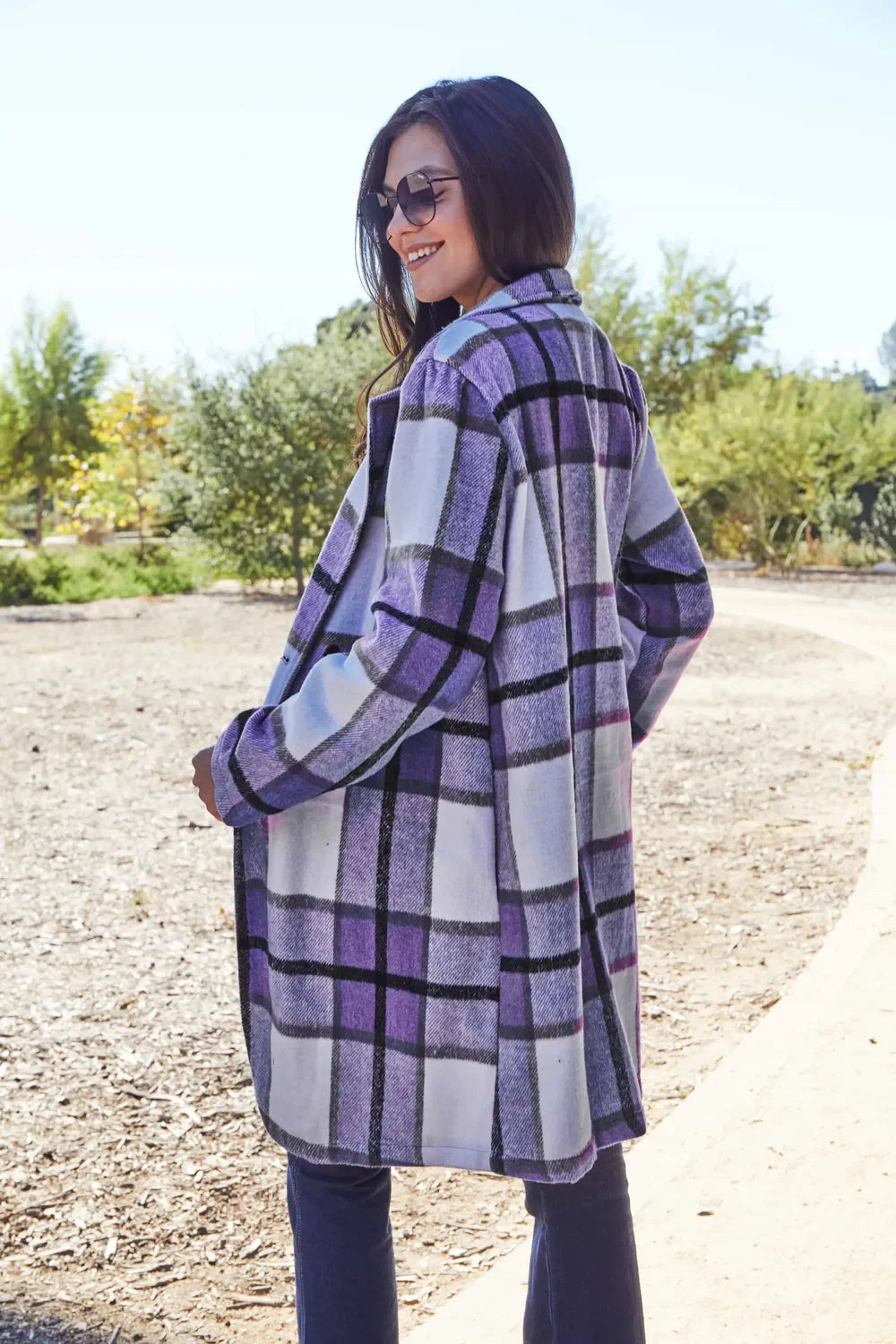 Plaid Button-Up Lapel Collar Coat – Classic, Warm & Stylish
