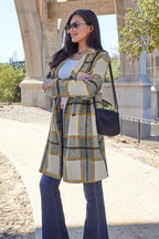 Plaid Button-Up Lapel Collar Coat – Classic, Warm & Stylish
