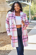 Plaid Button-Up Lapel Collar Coat – Classic, Warm & Stylish
