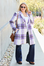 Plaid Button-Up Lapel Collar Coat – Classic, Warm & Stylish