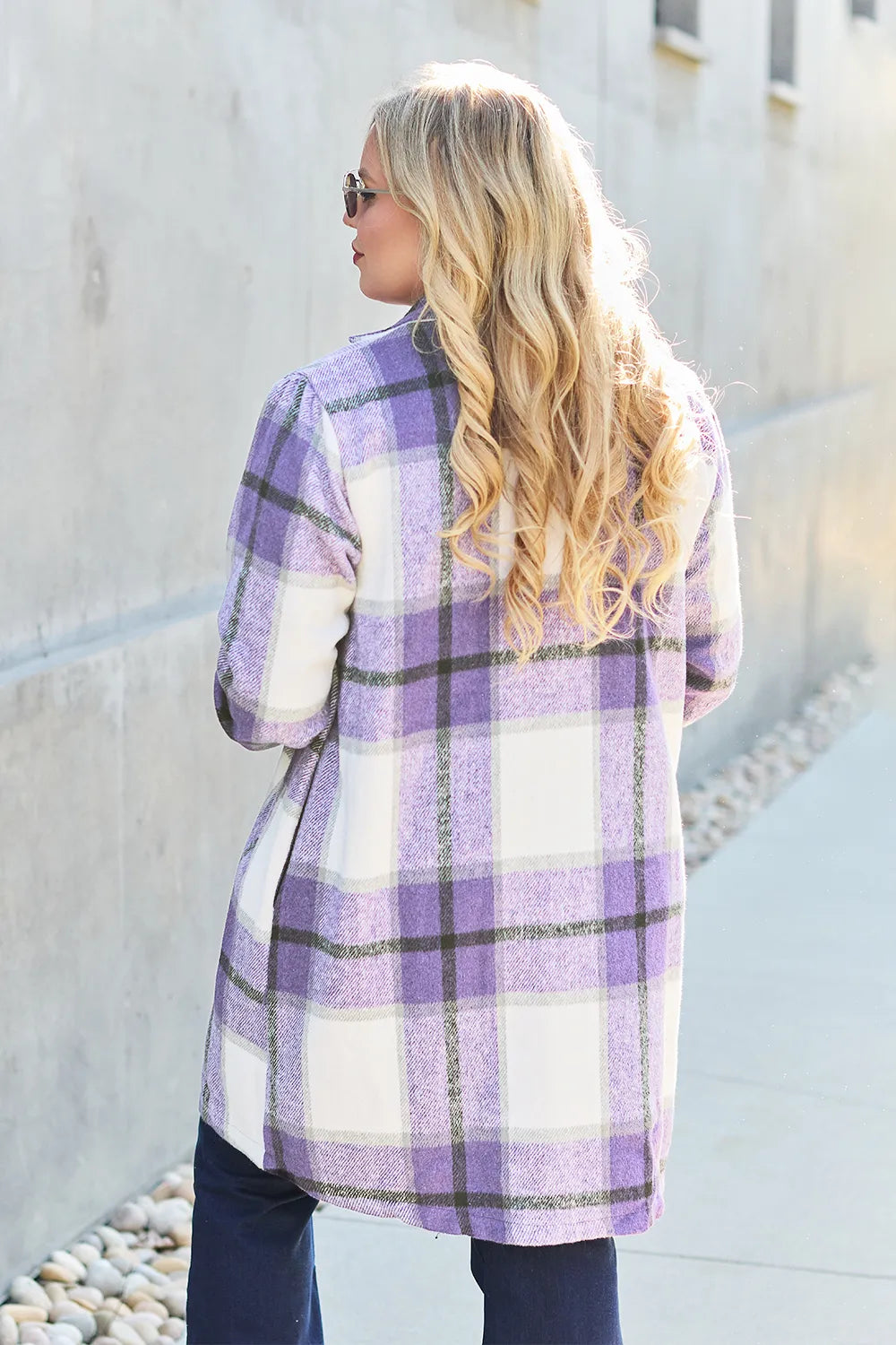 Plaid Button-Up Lapel Collar Coat – Classic, Warm & Stylish