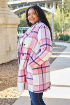 Plaid Button-Up Lapel Collar Coat – Classic, Warm & Stylish