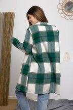 Plaid Button-Up Lapel Collar Coat – Classic, Warm & Stylish