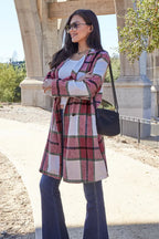 Plaid Button-Up Lapel Collar Coat – Classic, Warm & Stylish