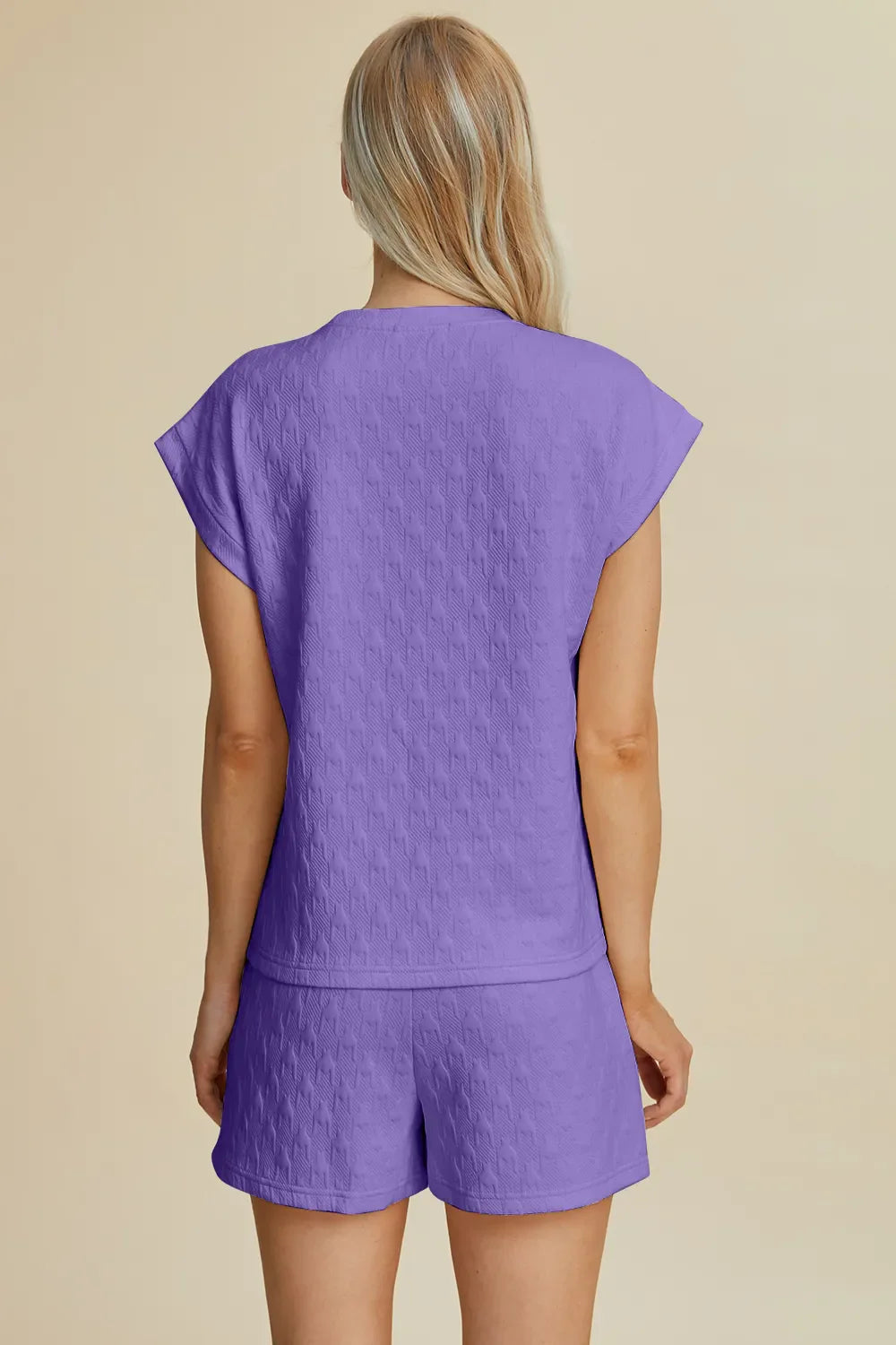 Pocketed Textured Top & Shorts Set – Comfy, Stylish & Easygoing