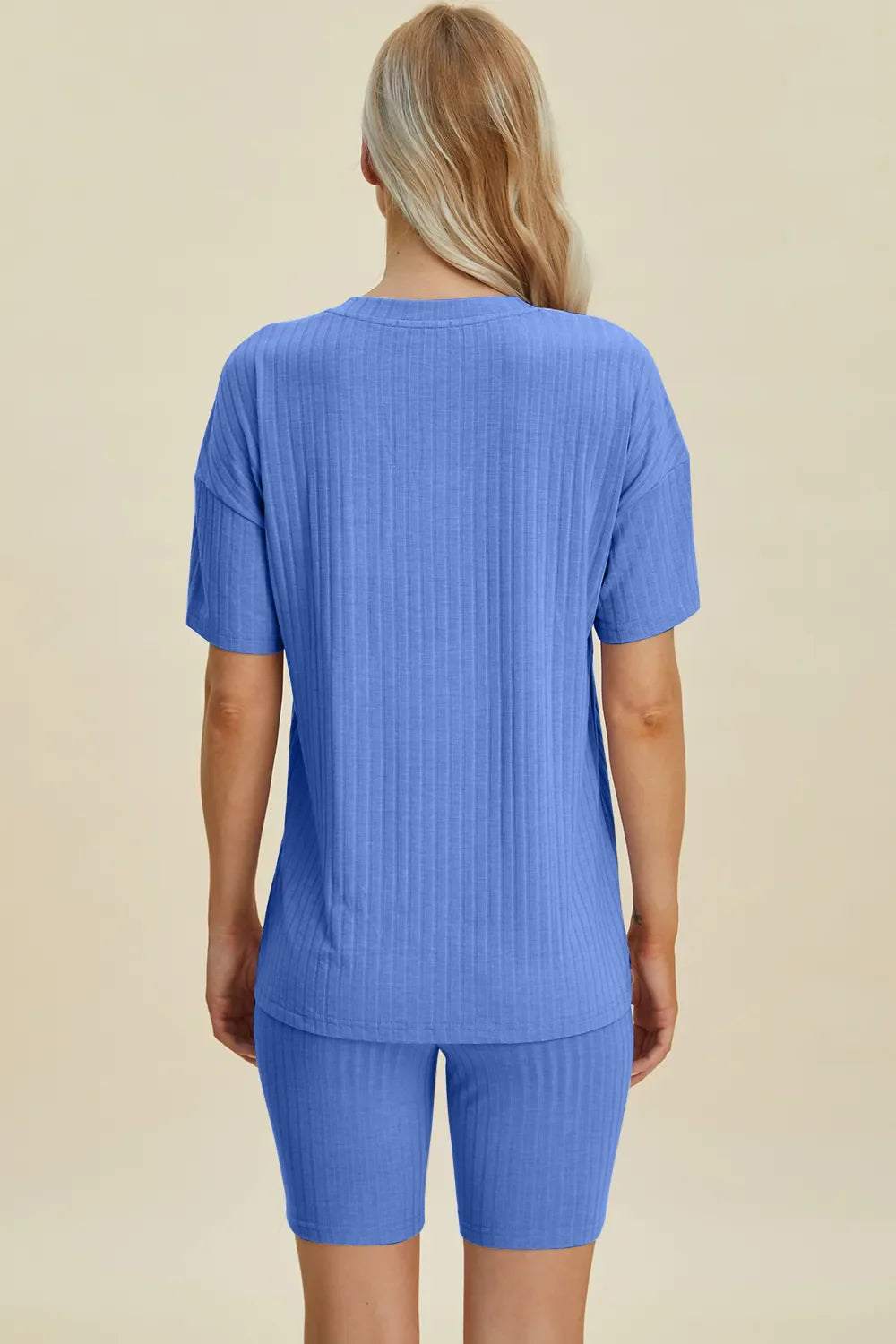 Ribbed V-Neck Top & Shorts Set – Comfy, Chic & Effortless Style