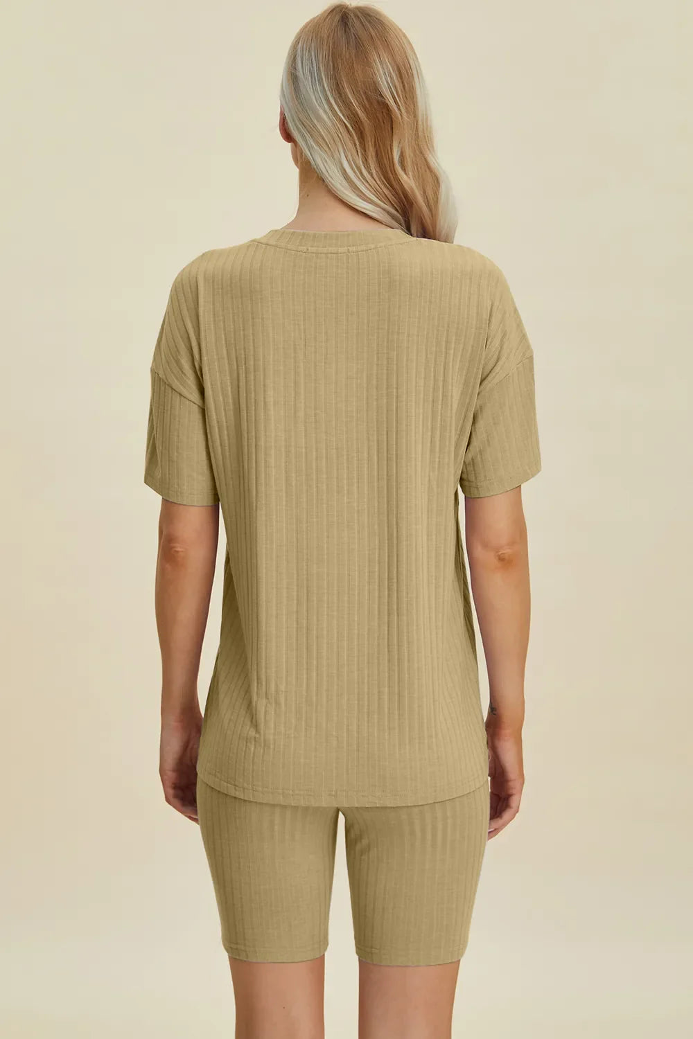Ribbed V-Neck Top & Shorts Set – Comfy, Chic & Effortless Style