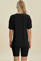 Ribbed V-Neck Top & Shorts Set – Comfy, Chic & Effortless Style