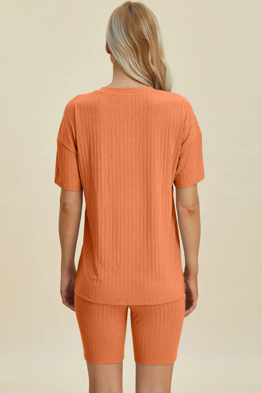 Ribbed V-Neck Top & Shorts Set – Comfy, Chic & Effortless Style