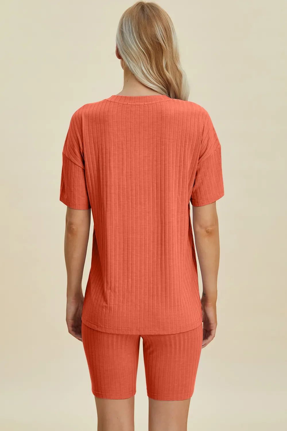 Ribbed V-Neck Top & Shorts Set – Comfy, Chic & Effortless Style