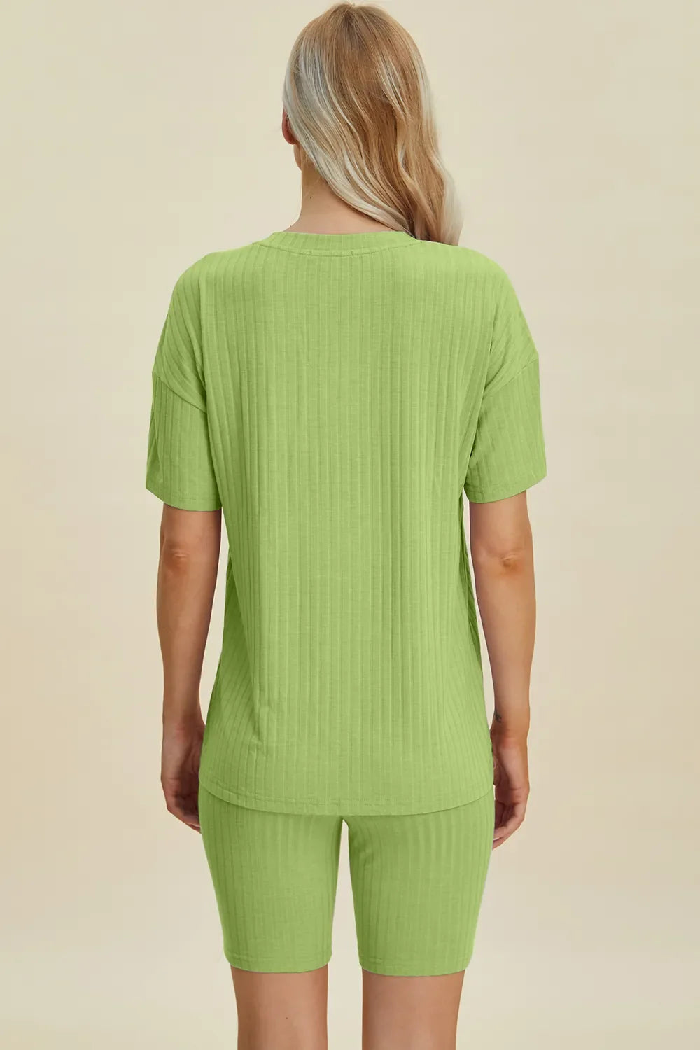 Ribbed V-Neck Top & Shorts Set – Comfy, Chic & Effortless Style