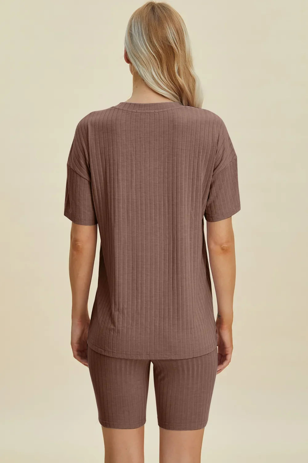 Ribbed V-Neck Top & Shorts Set – Comfy, Chic & Effortless Style