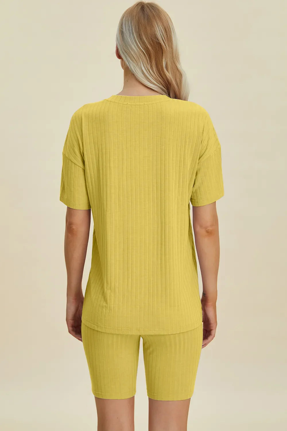 Ribbed V-Neck Top & Shorts Set – Comfy, Chic & Effortless Style
