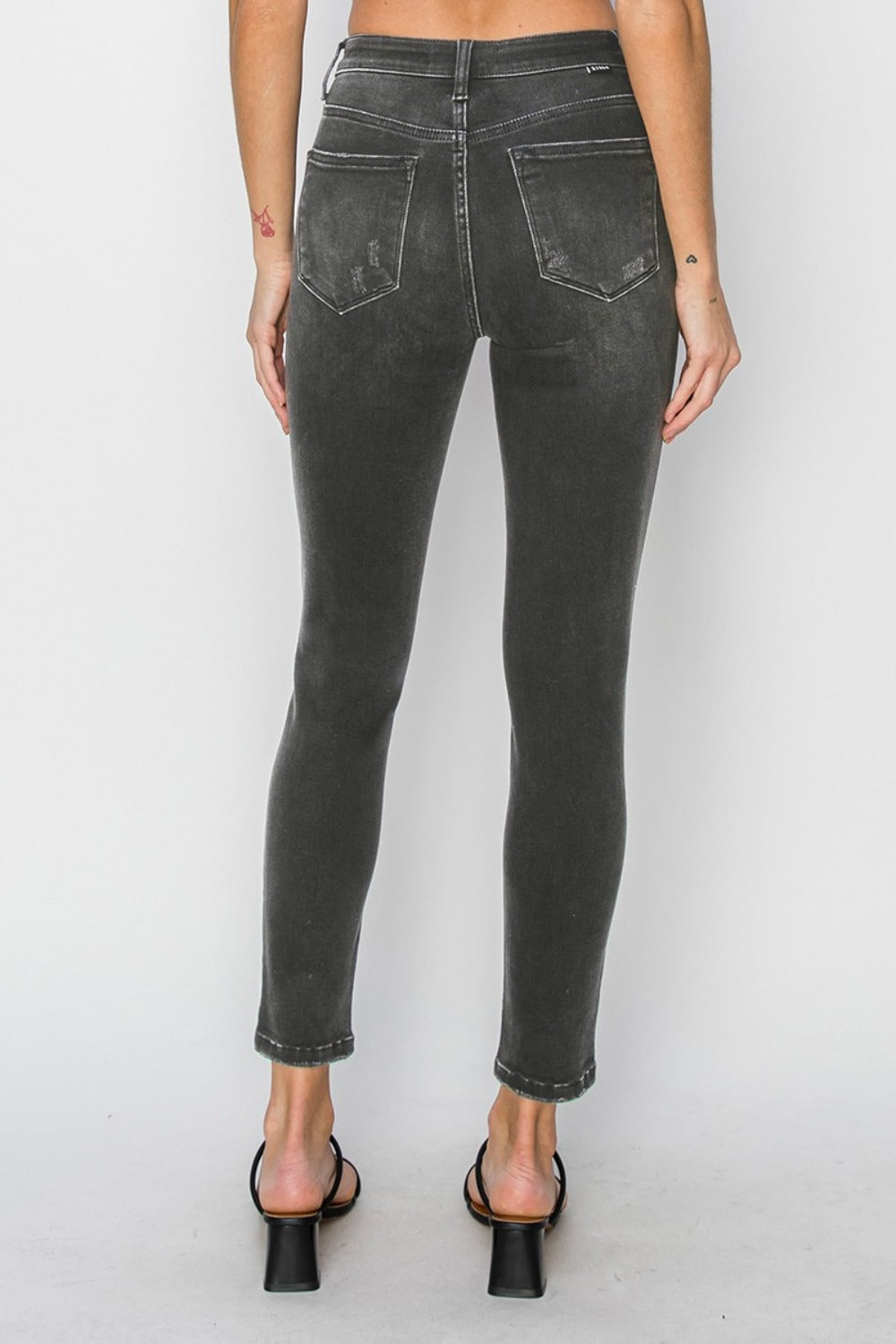 Risen High Rise Ankle Skinny Jeans