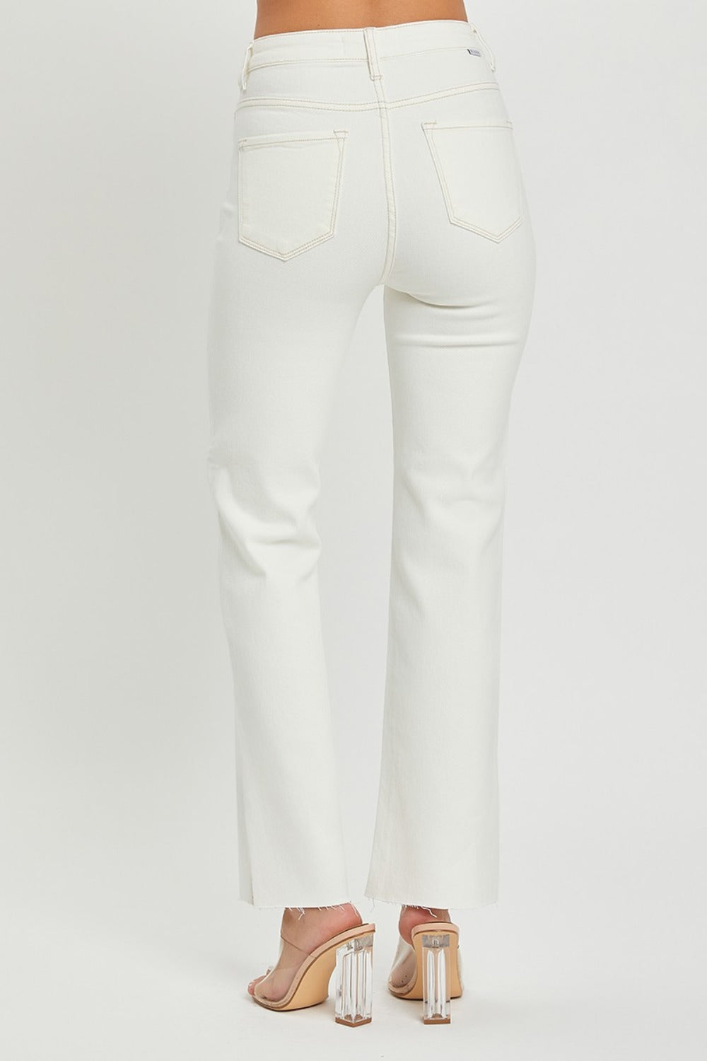 Risen High Rise Tummy Control Straight Jeans