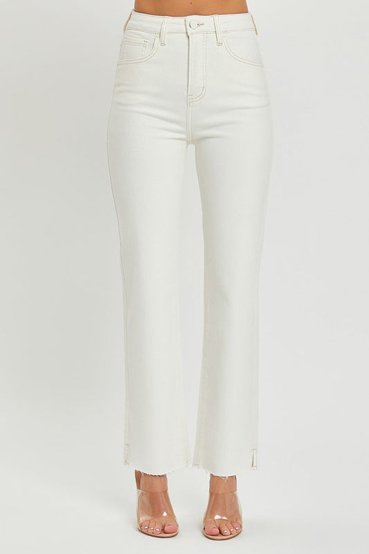 Risen High Rise Tummy Control Straight Jeans