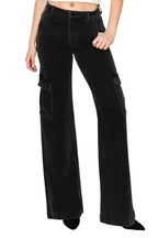 Risen High Rise Wide Leg Cargo Jeans