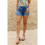 Maya Mid Rise Asymmetrical Shorts