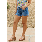Maya Mid Rise Asymmetrical Shorts