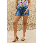Maya Mid Rise Asymmetrical Shorts