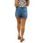 Maya Mid Rise Asymmetrical Shorts