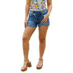 Maya Mid Rise Asymmetrical Shorts