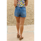 Maya Mid Rise Asymmetrical Shorts