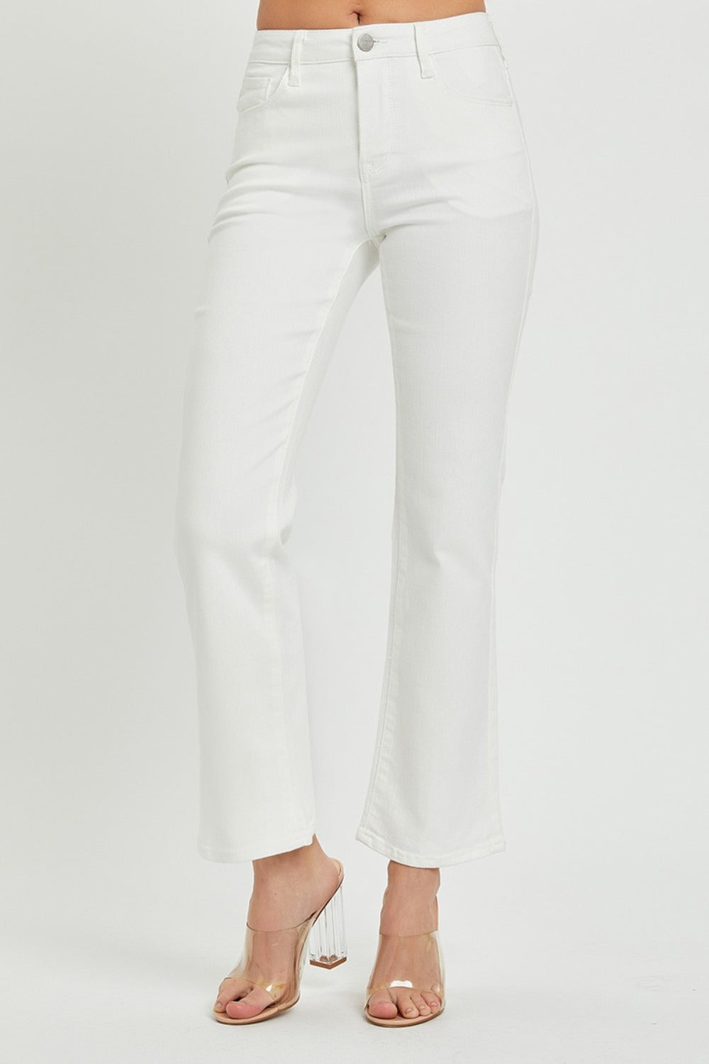 Risen Mid Rise Bootcut Jeans with Pockets