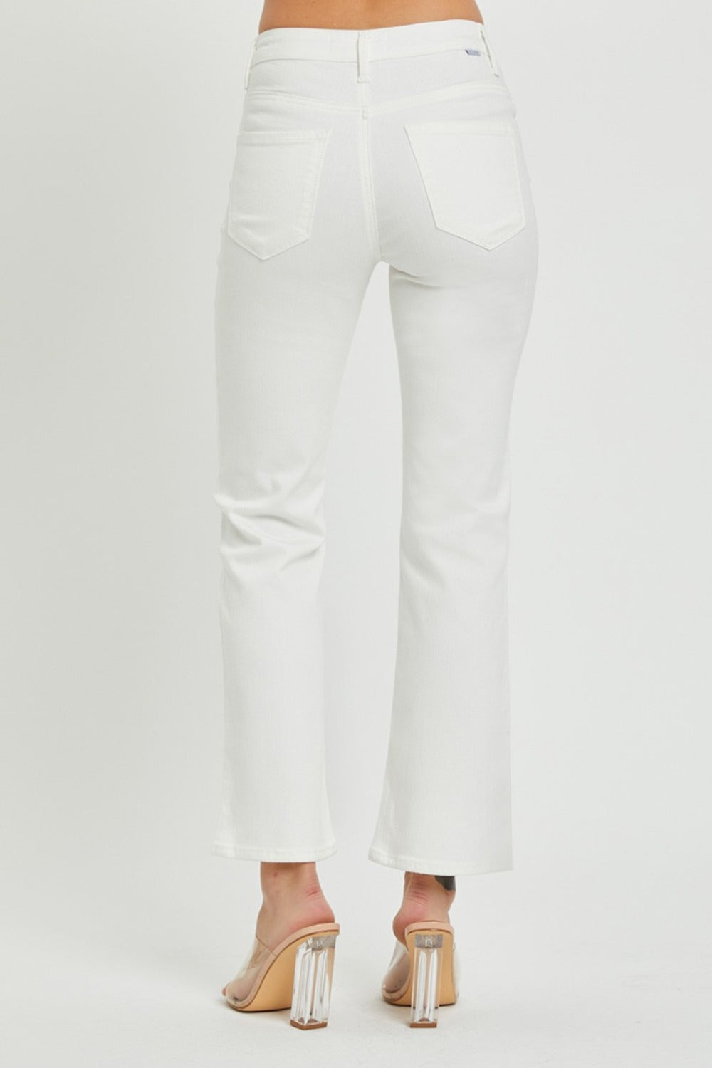 Risen Mid Rise Bootcut Jeans with Pockets