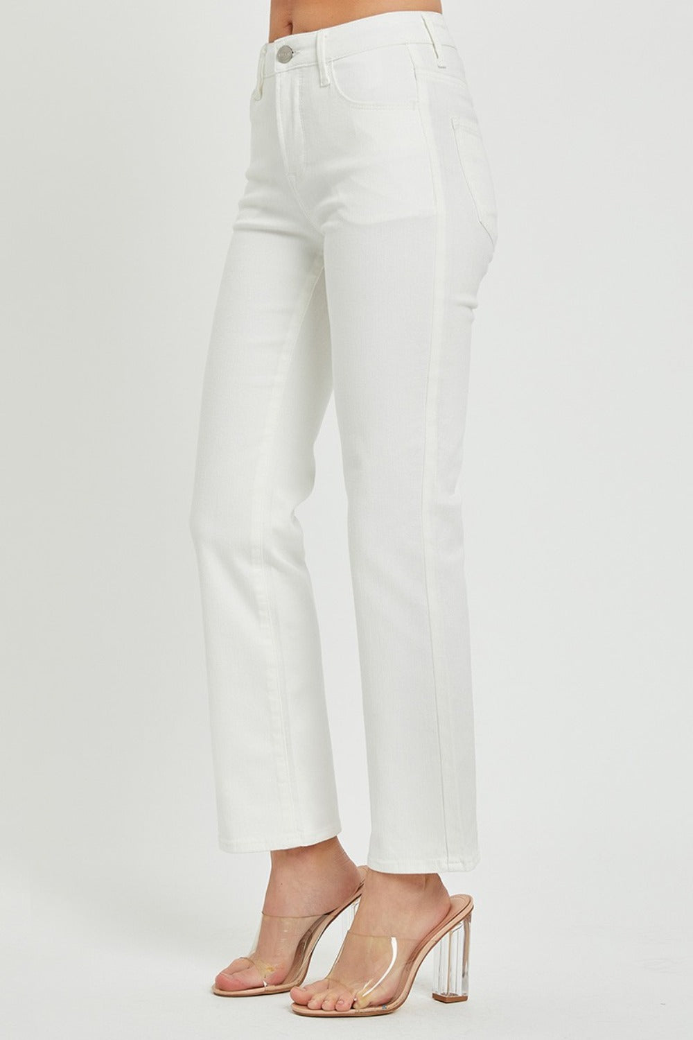 Risen Mid Rise Bootcut Jeans with Pockets