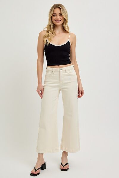 Risen Tummy Control Cropped Bootcut Jeans