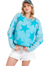 SAGE + FIG Mineral Wash Star Pattern T-Shirt