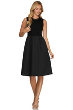 She + Sky Sleeveless Poplin Woven Midi Dress with Pockets