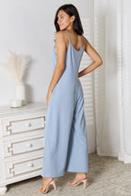Spaghetti Strap V-Neck Jumpsuit – Chic, Sexy & Flattering
