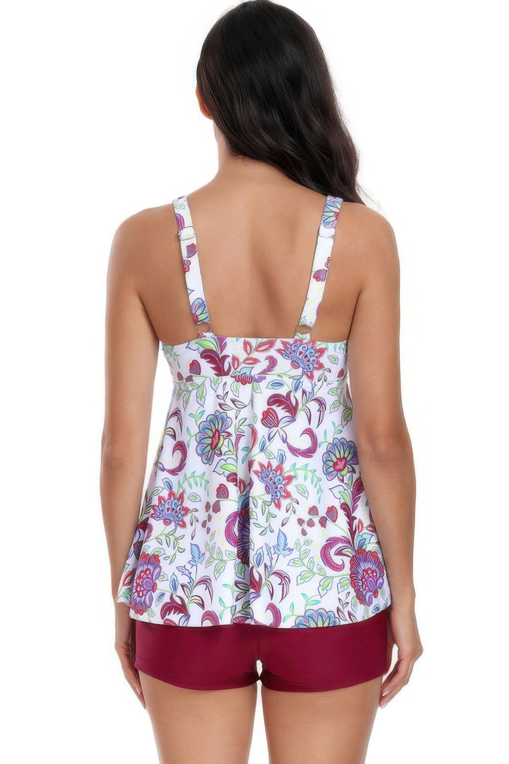 Two-Piece Swimsuit with Vibrant Print & Ruffle Details — Fun & Flirty