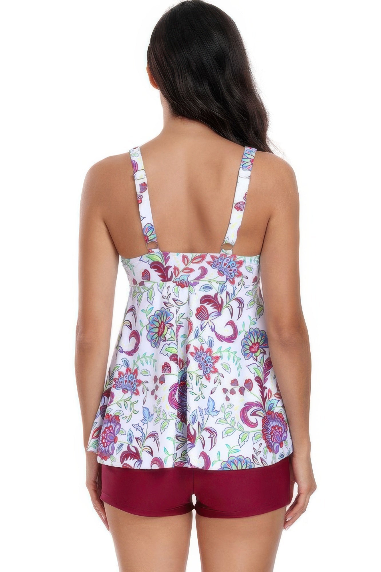 Two-Piece Swimsuit with Vibrant Print & Ruffle Details — Fun & Flirty