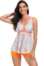 Two-Piece Swimsuit with Vibrant Print & Ruffle Details — Fun & Flirty
