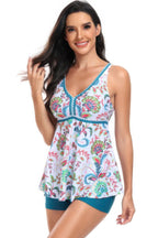 Two-Piece Swimsuit with Vibrant Print & Ruffle Details — Fun & Flirty