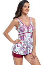 Two-Piece Swimsuit with Vibrant Print & Ruffle Details — Fun & Flirty