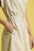 Umgee Women's Short Sleeve Midi Tee Dress with Side Slit